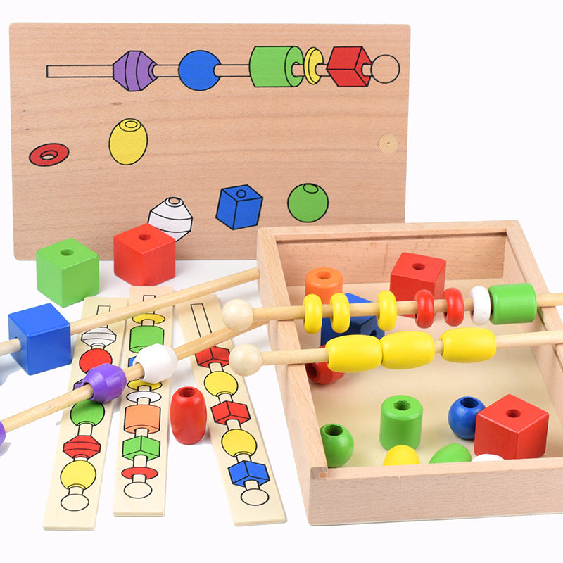 Wooden Toy Bead Sequencing Set