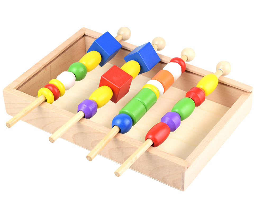 Wooden Toy Bead Sequencing Set