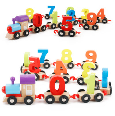 Building Blocks Wooden Train Puzzle